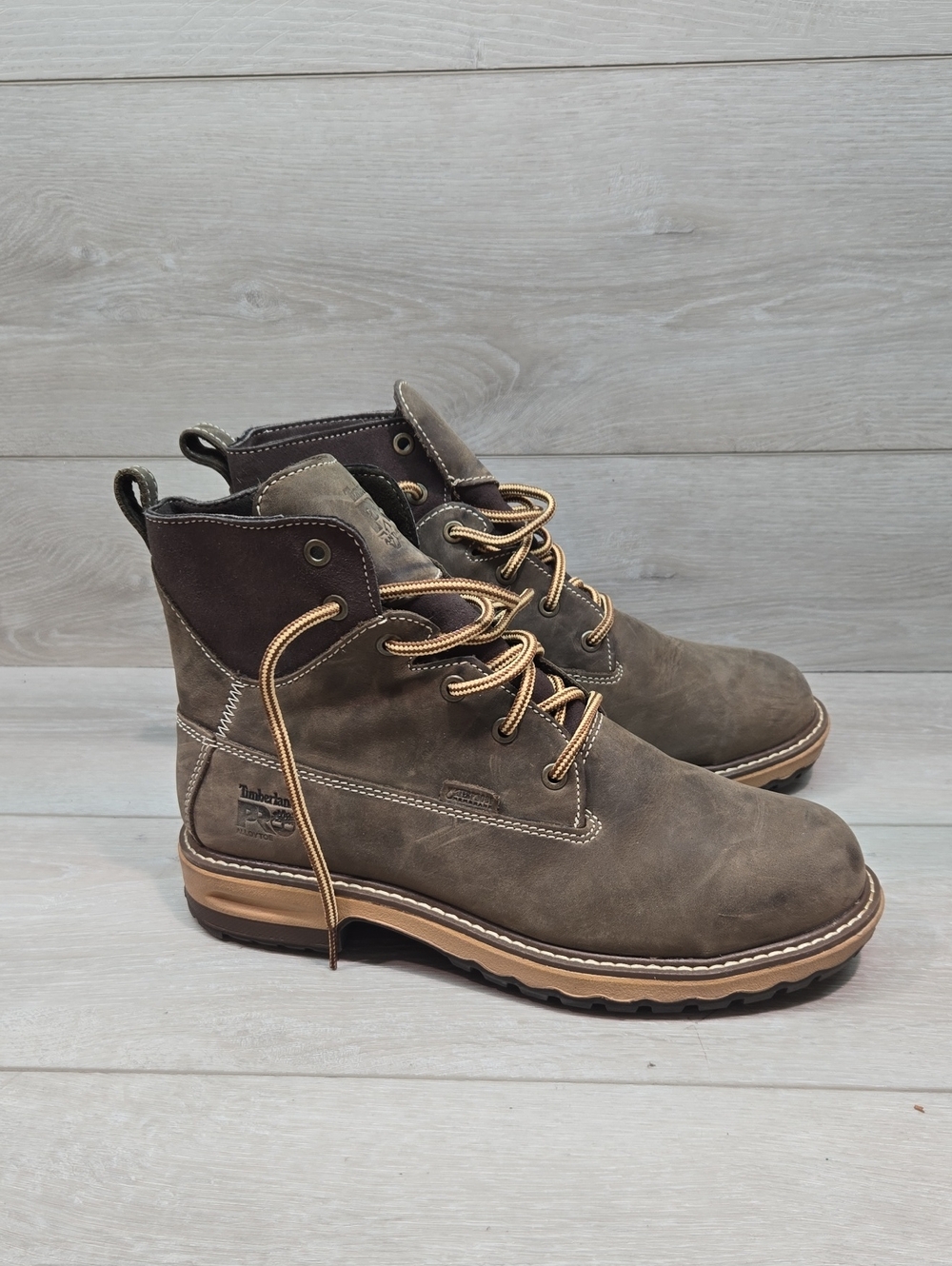 Timberland PRO Women "Like New" Steel Toe F2413-18 Leather Boots Shoes Sz 8W